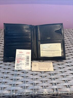 La Garde Black Leather Bifold Wallet with Original Tags